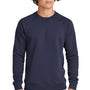 Sport-Tek Mens Drive Fleece Crewneck Sweatshirt - True Navy Blue