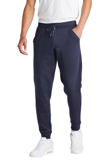 Sport-Tek STF204 Mens Drive Fleece Jogger Sweatpants w/ Pockets True Navy Blue Front