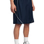 Sport-Tek Mens Moisture Wicking Mesh Reversible Spliced Shorts - True Navy Blue