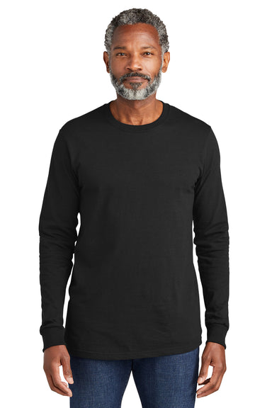 Volunteer Knitwear VL100LS USA Made All American Long Sleeve Crewneck T-Shirts Deep Black Front