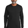 Volunteer Knitwear Mens USA Made All American Long Sleeve Crewneck T-Shirt - Deep Black