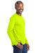 Volunteer Knitwear VL100LS USA Made All American Long Sleeve Crewneck T-Shirts Safety Green Side