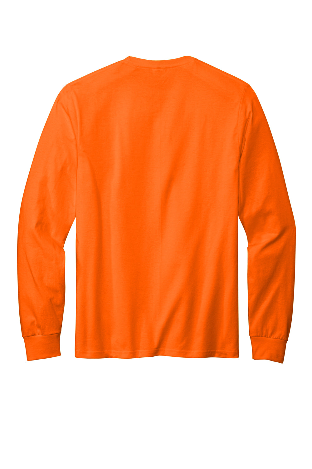 Volunteer Knitwear VL100LS USA Made All American Long Sleeve Crewneck T-Shirts Safety Orange Flat Back