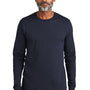 Volunteer Knitwear Mens USA Made All American Long Sleeve Crewneck T-Shirt - Strong Navy Blue