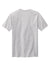Volunteer Knitwear VL100P USA Made All American Short Sleeve Crewneck T-Shirt w/ Pocket Heather Grey Flat Back