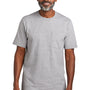 Volunteer Knitwear Mens USA Made All American Short Sleeve Crewneck T-Shirt w/ Pocket - Heather Grey