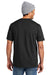 Volunteer Knitwear VL100P USA Made All American Short Sleeve Crewneck T-Shirt w/ Pocket Deep Black Back