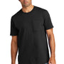 Volunteer Knitwear Mens USA Made All American Short Sleeve Crewneck T-Shirt w/ Pocket - Deep Black