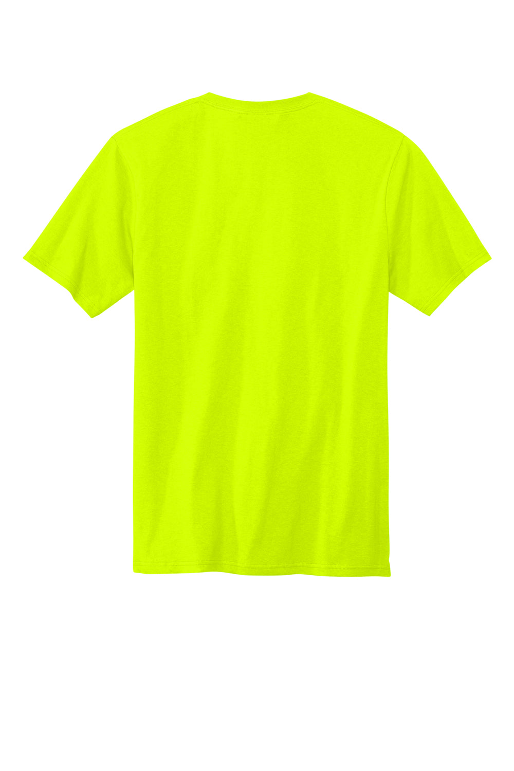 Volunteer Knitwear VL100P USA Made All American Short Sleeve Crewneck T-Shirt w/ Pocket Safety Green Flat Back