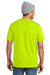 Volunteer Knitwear VL100P USA Made All American Short Sleeve Crewneck T-Shirt w/ Pocket Safety Green Back