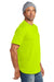 Volunteer Knitwear VL100P USA Made All American Short Sleeve Crewneck T-Shirt w/ Pocket Safety Green Side