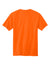Volunteer Knitwear VL100P USA Made All American Short Sleeve Crewneck T-Shirt w/ Pocket Safety Orange Flat Back