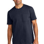 Volunteer Knitwear Mens USA Made All American Short Sleeve Crewneck T-Shirt w/ Pocket - Strong Navy Blue