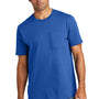 Volunteer Knitwear Mens USA Made All American Short Sleeve Crewneck T-Shirt w/ Pocket - True Royal Blue