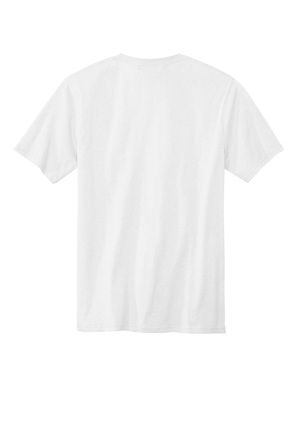 Volunteer Knitwear VL100P USA Made All American Short Sleeve Crewneck T-Shirt w/ Pocket White Flat Back