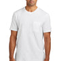 Volunteer Knitwear Mens USA Made All American Short Sleeve Crewneck T-Shirt w/ Pocket - White