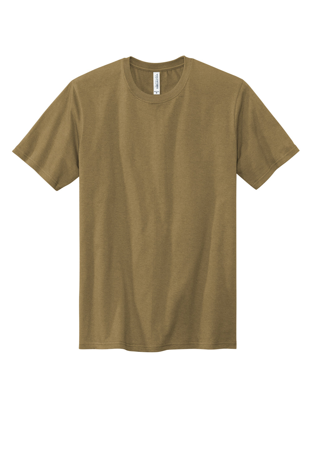Volunteer Knitwear VL100 USA Made All American Short Sleeve Crewneck T-Shirts Coyote Brown Flat Front