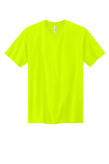 Volunteer Knitwear VL100 USA Made All American Short Sleeve Crewneck T-Shirts Safety Green Flat Front