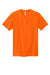 Volunteer Knitwear VL100 USA Made All American Short Sleeve Crewneck T-Shirts Safety Orange Flat Front