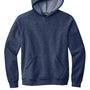 Volunteer Knitwear Mens USA Made Chore Fleece Hooded Sweatshirt Hoodie - Heather Strong Navy Blue
