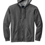 Volunteer Knitwear Mens USA Made Chore Fleece Full Zip Hooded Sweatshirt Hoodie - Heather Charcoal Grey