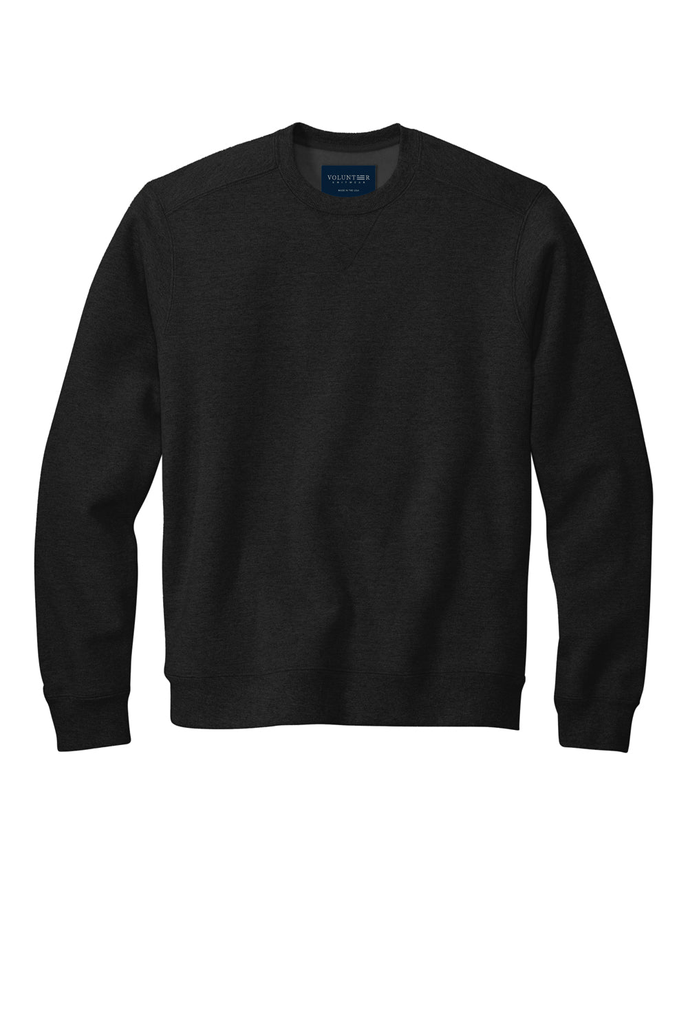 Volunteer Knitwear VL130 Chore Fleece Crewneck Sweatshirt Deep Black Flat Front