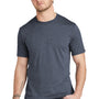 Volunteer Knitwear Mens USA Made Short Sleeve Crewneck T-Shirt - Heather Navy Blue