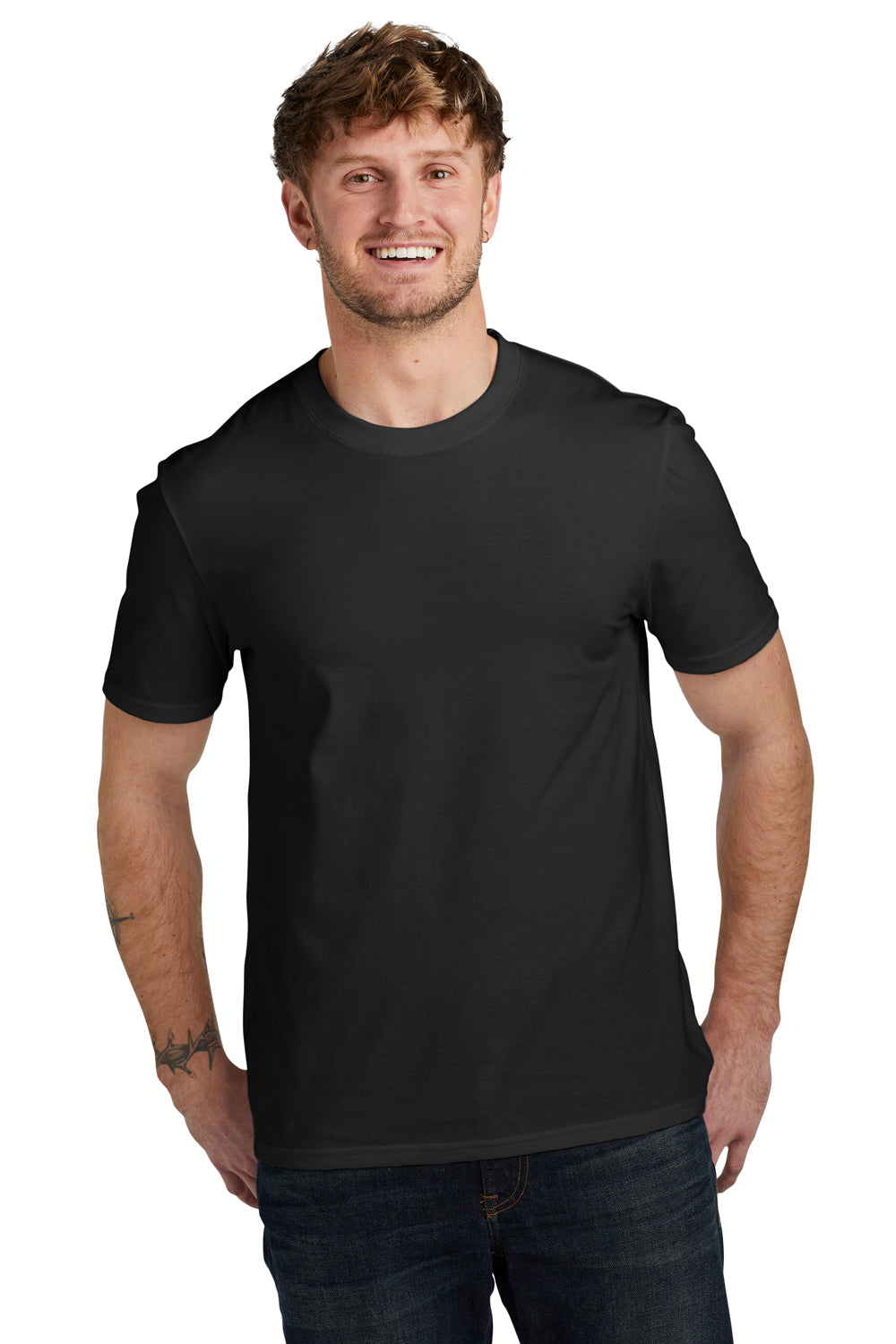 Volunteer Knitwear VL45 Daily Short Sleeve Crewneck T-Shirt Deep Black Front