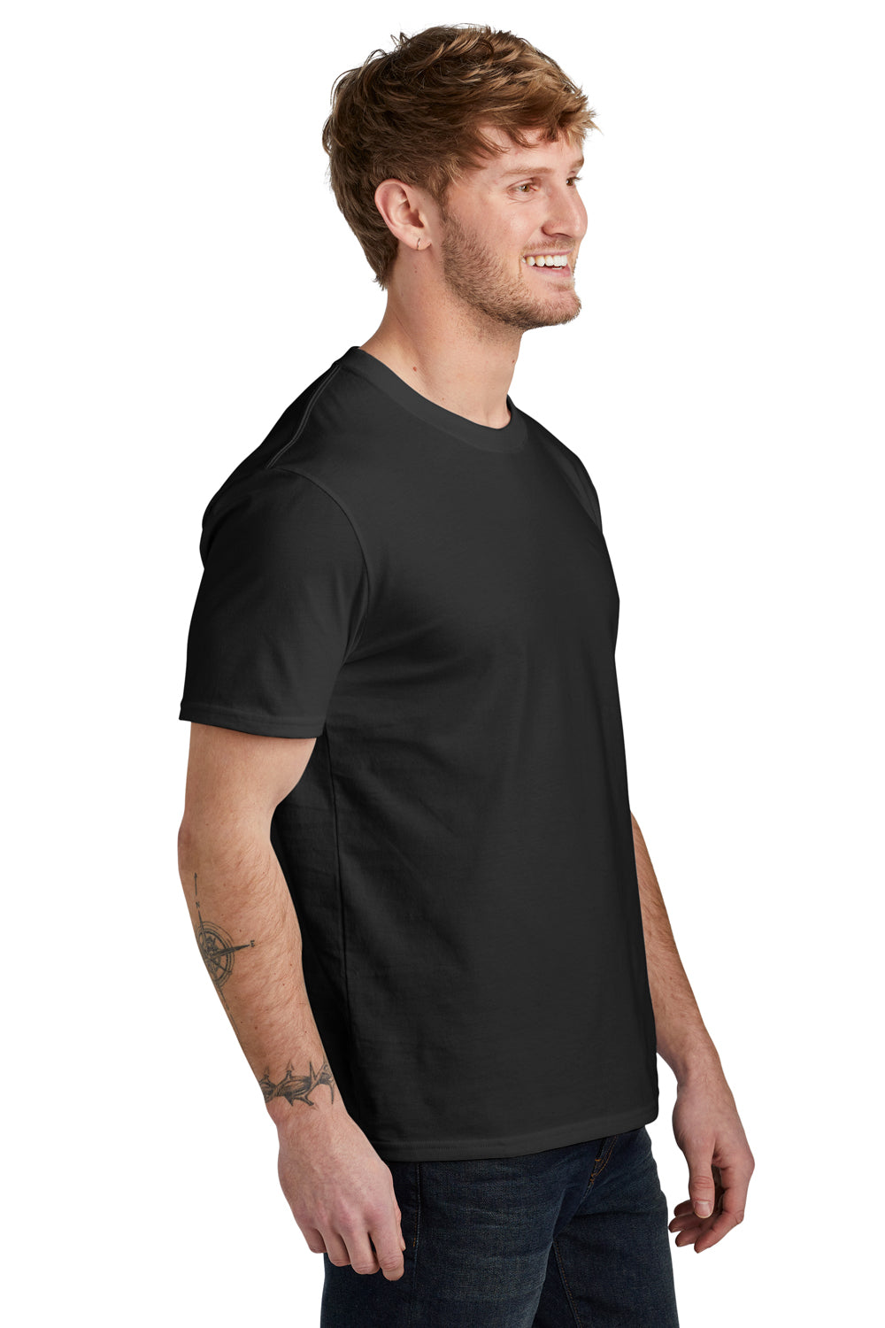 Volunteer Knitwear VL45 Daily Short Sleeve Crewneck T-Shirt Deep Black Side