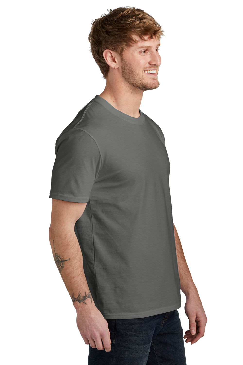 Volunteer Knitwear VL45 Daily Short Sleeve Crewneck T-Shirt Steel Grey Side