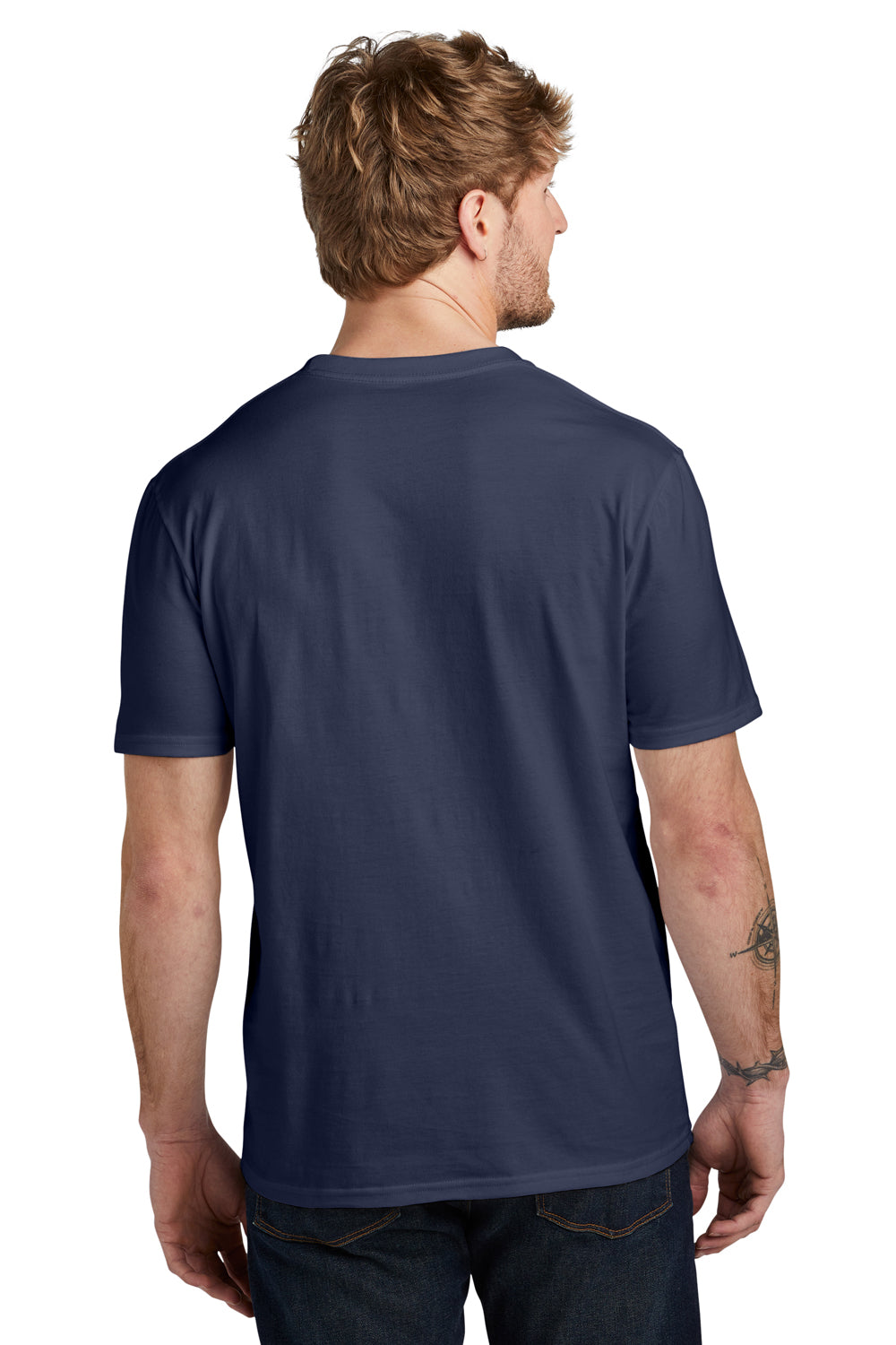 Volunteer Knitwear VL45 Daily Short Sleeve Crewneck T-Shirt Strong Navy Blue Back