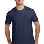 Volunteer Knitwear Mens USA Made Daily Short Sleeve Crewneck T-Shirt - Strong Navy Blue