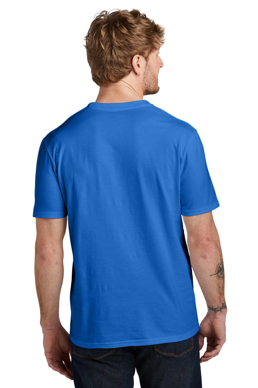 Volunteer Knitwear VL45 Daily Short Sleeve Crewneck T-Shirt True Royal Blue Back