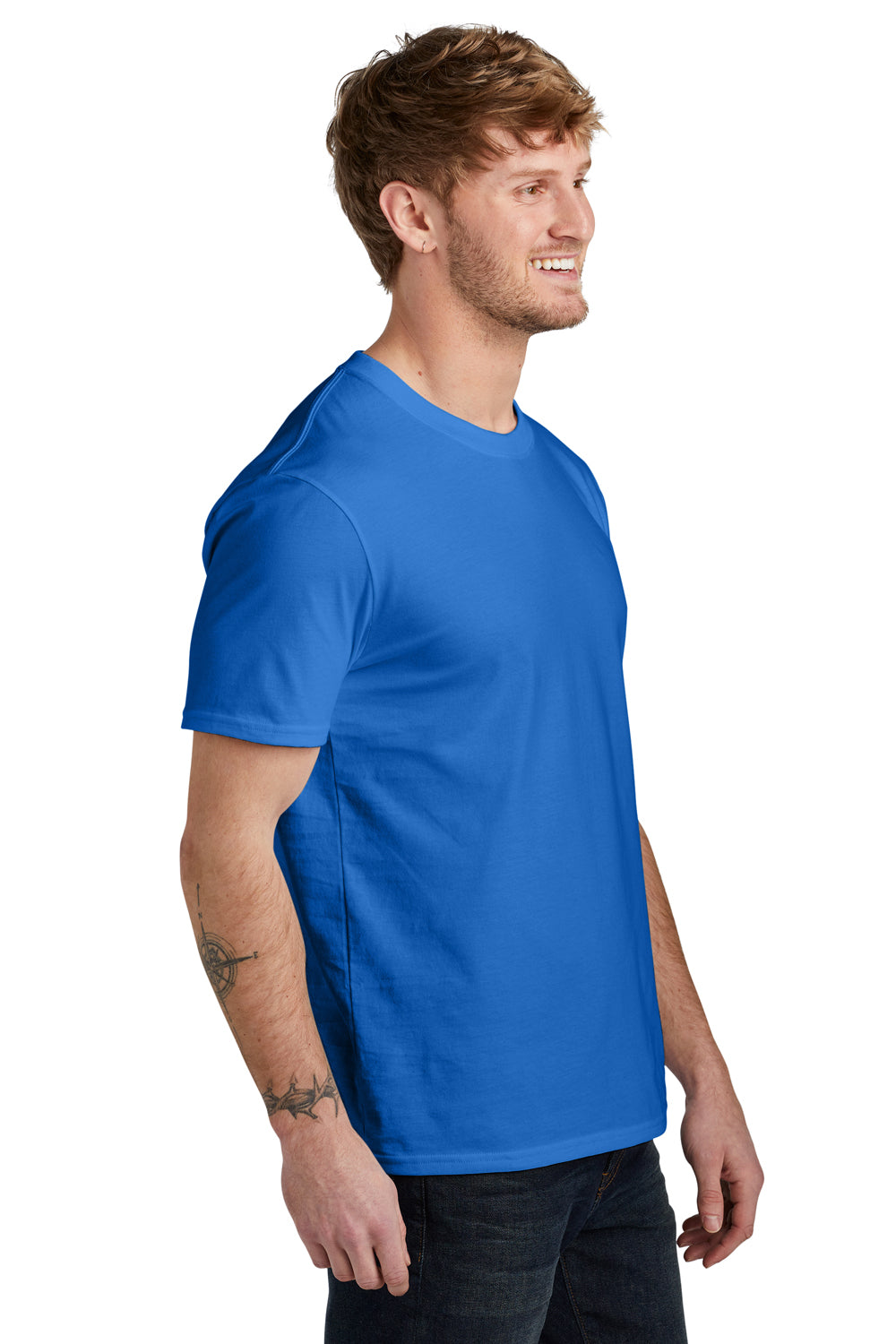 Volunteer Knitwear VL45 Daily Short Sleeve Crewneck T-Shirt True Royal Blue Side