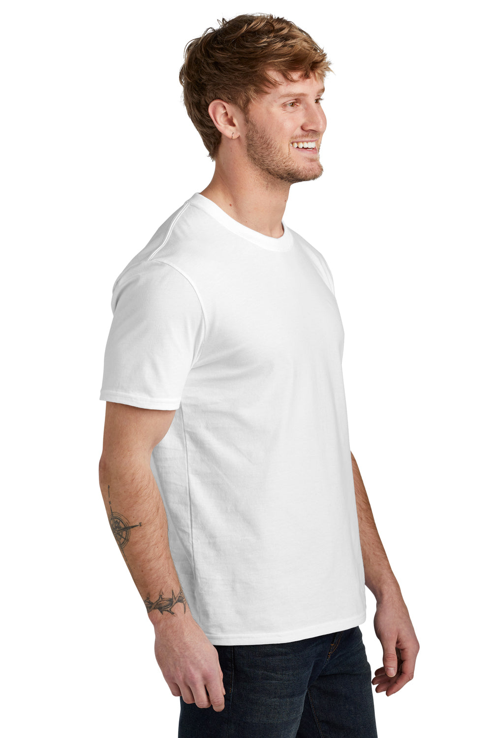 Volunteer Knitwear VL45 Daily Short Sleeve Crewneck T-Shirt White Side