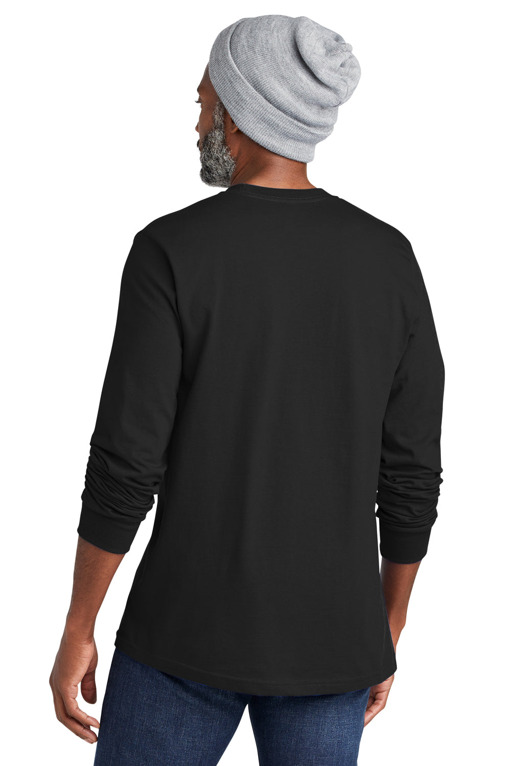 Volunteer Knitwear VL60LS Chore Long Sleeve Crewneck T-Shirt Deep Black Back