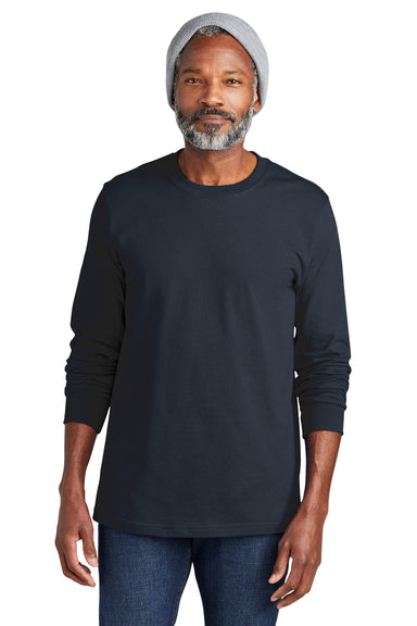 Volunteer Knitwear VL60LS Chore Long Sleeve Crewneck T-Shirt Strong Navy Blue Front