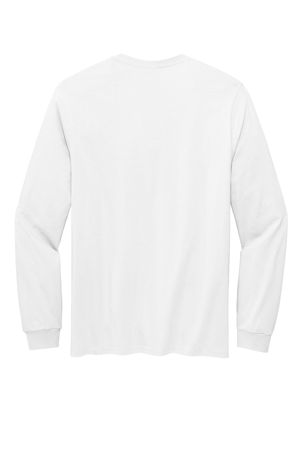 Volunteer Knitwear VL60LS Chore Long Sleeve Crewneck T-Shirt White Flat Back