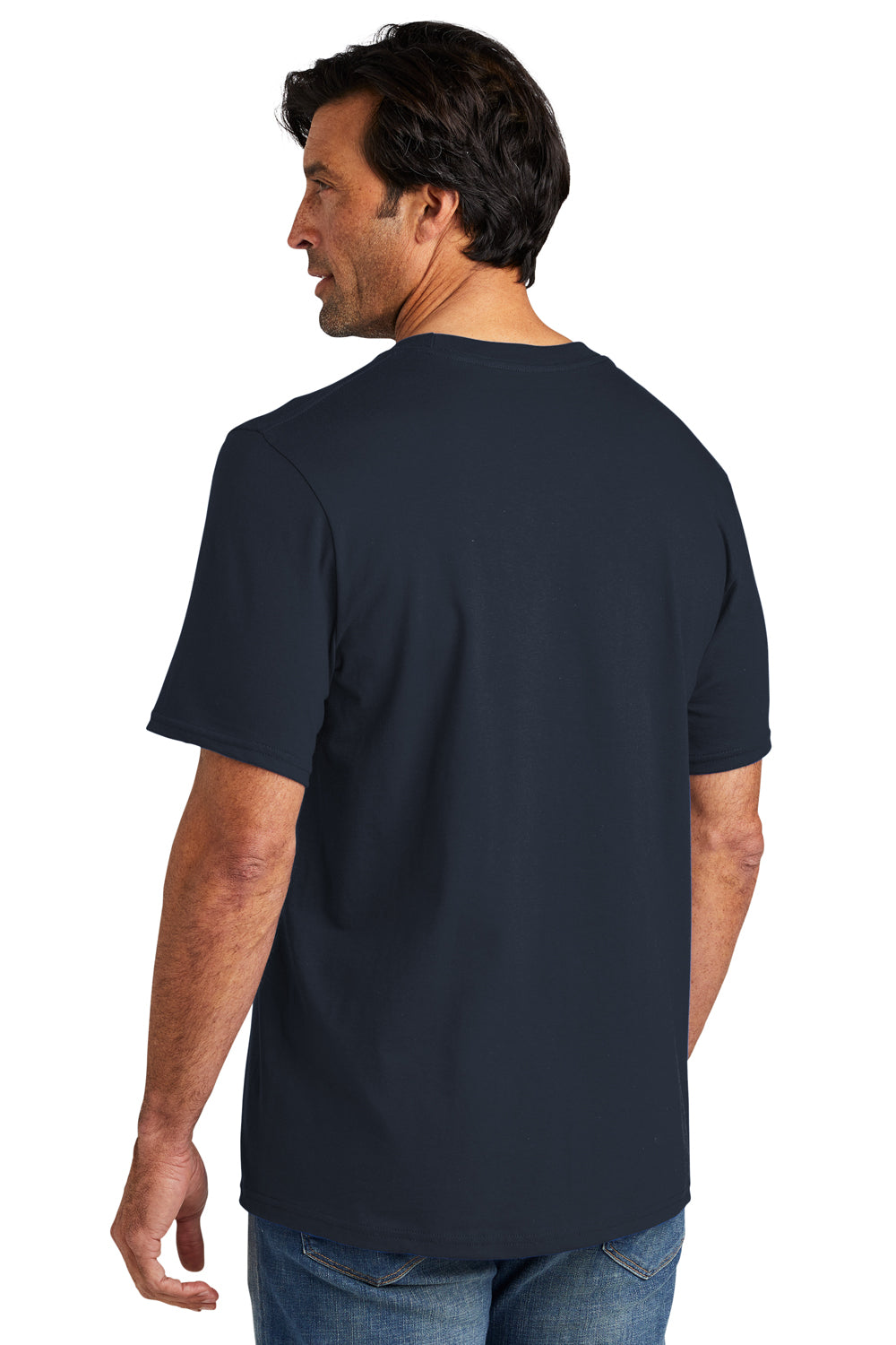 Volunteer Knitwear VL60 Chore Short Sleeve Crewneck T-Shirt Strong Navy Blue Back