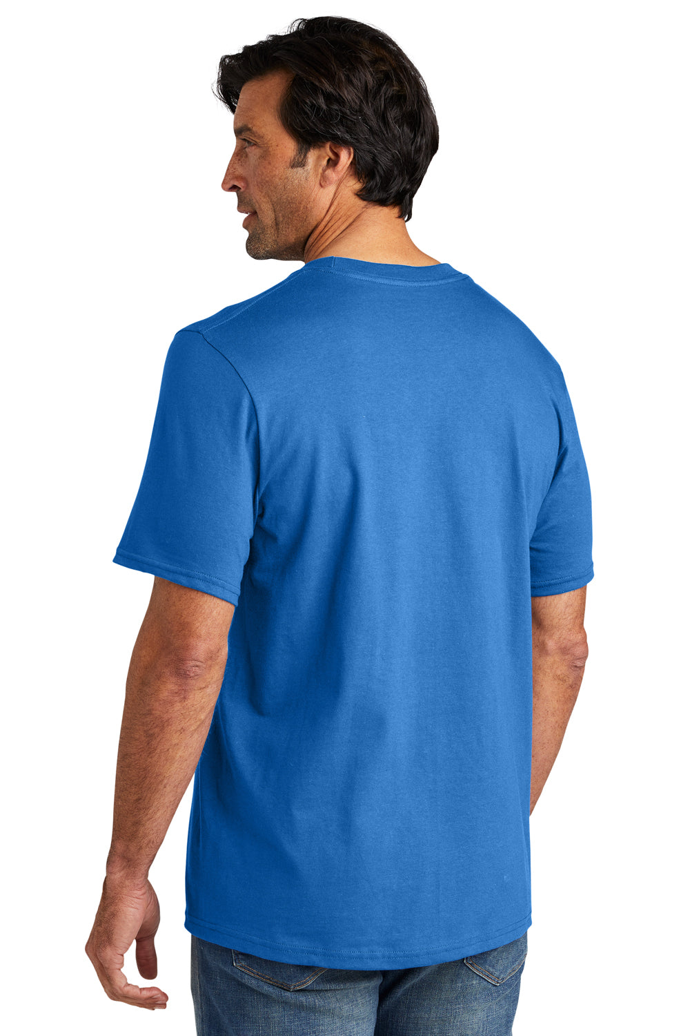 Volunteer Knitwear VL60 Chore Short Sleeve Crewneck T-Shirt True Royal Blue Back