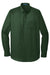 Port Authority W100/TW100 Carefree Stain Resistant Long Sleeve Button Down Shirt w/ Pocket Deep Forest Green Flat Front