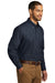 Port Authority W100/TW100 Carefree Stain Resistant Long Sleeve Button Down Shirt w/ Pocket River Navy Blue 3Q
