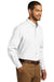Port Authority W100/TW100 Carefree Stain Resistant Long Sleeve Button Down Shirt w/ Pocket White 3Q