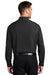 Port Authority Mens Performance Long Sleeve Button Down Shirt w/ Pocket Black Side