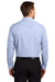 Port Authority Mens Pincheck Long Sleeve Button Down Shirt Blue Horizon/White Side
