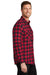 Port Authority W668 Mens Flannel Long Sleeve Button Down Shirt w/ Double Pockets Red/Black Buffalo SIde