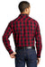Port Authority Mens Everyday Plaid Long Sleeve Button Down Shirt Rich Red Side