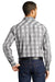 Port Authority Mens Everyday Plaid Long Sleeve Button Down Shirt Shadow Grey Side