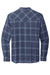 Port Authority W672 Ombre Plaid Long Sleeve Button Down Shirt True Navy Blue Flat Back