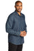 Port Authority W676 Perfect Denim Long Sleeve Button Down Shirt Medium Wash 3Q